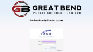 
                            3. Great Bend School District - Login - Powered by Skyward