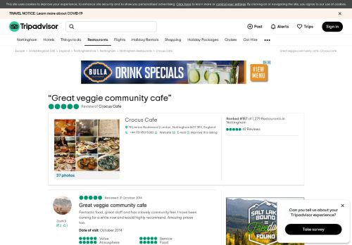 
                            13. Great veggie community cafe - Traveller Reviews - Crocus Cafe ...