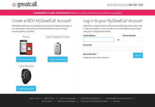 
                            12. GreatCall - Login here to Access you GreatCall Account