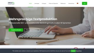 
                            2. greatcontent – Textproduktion in mehr als 30 Sprachen