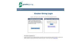 
                            4. Greater Giving Login