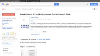 
                            7. Greek Religion: Oxford Bibliographies Online Research Guide - Resultado de la Búsqueda de libros de Google