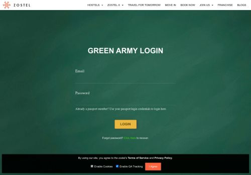 
                            1. green army login - Zostel