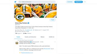 
                            9. Green Bay Packers (@packers) | Twitter
