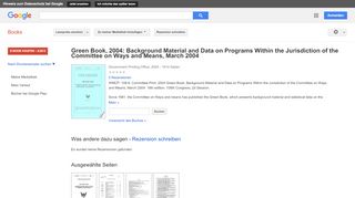 
                            13. Green Book, 2004: Background Material and Data on Programs Within ... - Google Books-Ergebnisseite