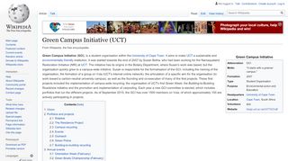 
                            13. Green Campus Initiative (UCT) - Wikipedia