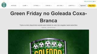 
                            13. Green Friday no Goleada Coxa-Branca - Coritiba Foot Ball Club