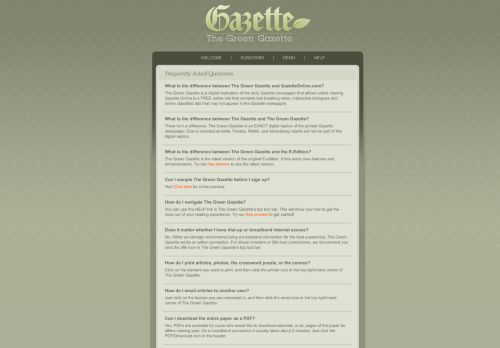 
                            11. Green Gazette FAQs - The Gazette