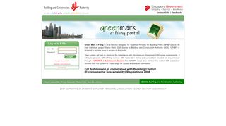 
                            4. Green Mark eFiling Portal - Login Page - BCA