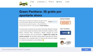 
                            6. Green Panthera: 5$ gratis por apuntarte ahora | TuDinerito.com