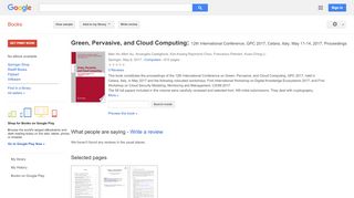 
                            6. Green, Pervasive, and Cloud Computing: 12th International ...
