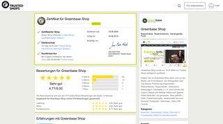 
                            7. Greenbase Shop Bewertungen & Erfahrungen | Trusted Shops