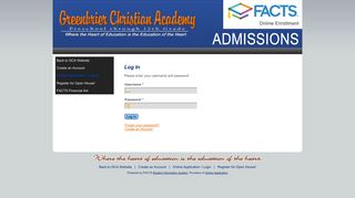 
                            11. Greenbrier Christian Academy - Online Application - Log In - RenWeb