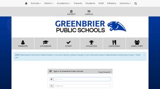 
                            5. Greenbrier Public Schools - Site Administration Login