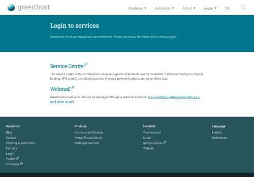 
                            11. Greenhost - Login to services