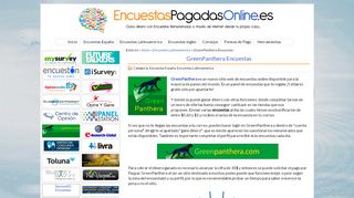 
                            13. GreenPanthera Encuestas - ⊹ Encuestas Pagadas Online por Internet ⊹