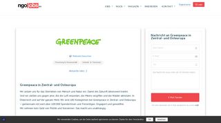 
                            12. Greenpeace in Zentral- und Osteuropa - NGOJobs.eu