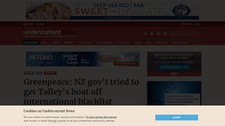 
                            10. Greenpeace: NZ gov't tried to get Talley's boat off international ...