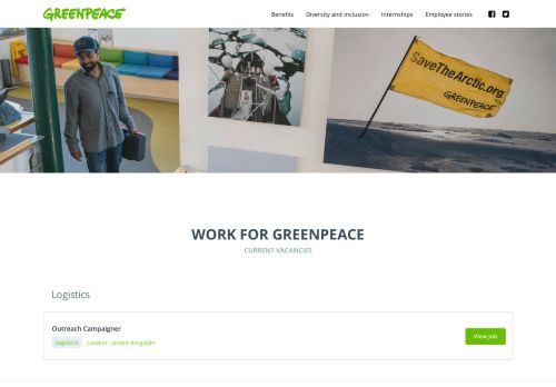 
                            4. Greenpeace UK Jobs