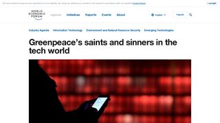 
                            11. Greenpeace's saints and sinners in the tech world | World Economic ...