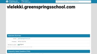 
                            10. Greensprings School - Lekki Campus: Log in to the site