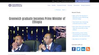 
                            1. Greenwich graduate becomes Prime Minister of Ethiopia - Alumni ...