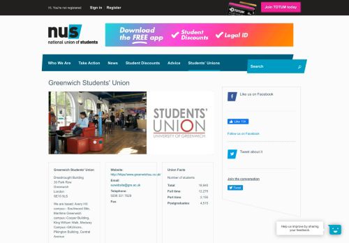 
                            13. Greenwich Students' Union: Students' Unions: www.nus.org ...