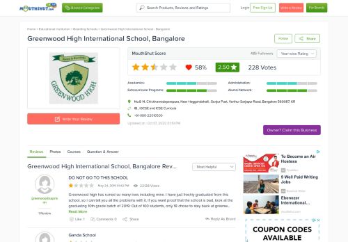 
                            8. Greenwood High International School - Bangalore - MouthShut.com