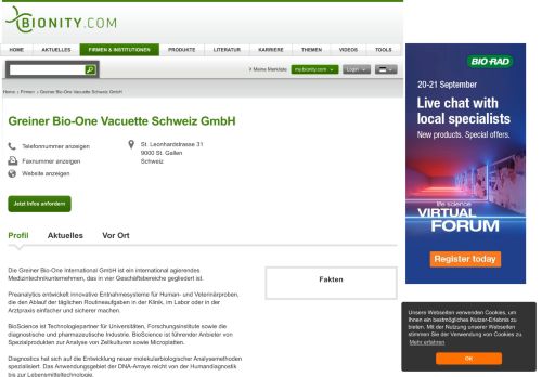 
                            7. Greiner Bio-One Vacuette Schweiz GmbH - St. Gallen, Schweiz