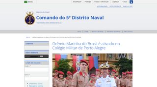 
                            13. Grêmio Marinha do Brasil é ativado no Colégio Militar de Porto Alegre ...