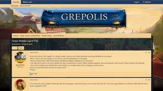 
                            5. Grepo Mobile Log In Fail | Grepolis Forum - EN