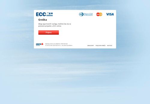 
                            7. Greška - ECC online - Erste Card Club