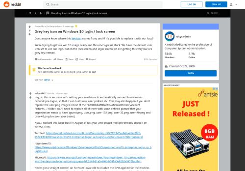 
                            4. Grey key icon on Windows 10 login / lock screen : sysadmin - Reddit