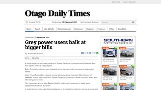 
                            11. Grey power users balk at bigger bills | Otago Daily Times Online News