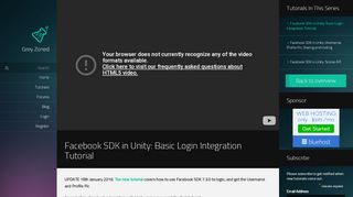 
                            13. Grey Zoned | Facebook SDK in Unity: Basic Login Integration Tutorial