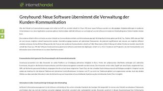 
                            9. Greyhound: Eine Software, welche die Verwaltung der Kunden ...