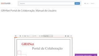 
                            5. GRHNet Portal de Colaboração. Manual do Usuário - PDF