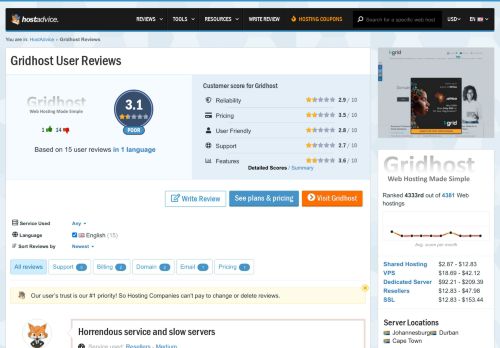 
                            12. Gridhost Reviews by 6 Users & Expert Opinion - Feb 2019 - HostAdvice