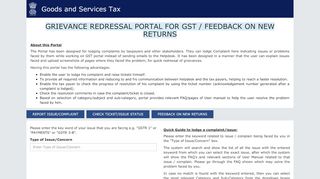 
                            8. Grievance Redressal Portal for GST
