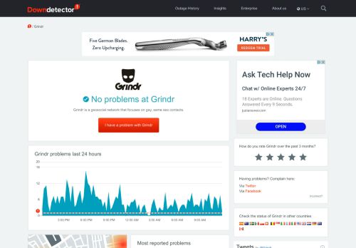 
                            7. Grindr down? Current problems and outags | Downdetector