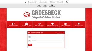 
                            7. Groesbeck ISD - Site Administration Login