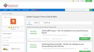 
                            12. Grofers Coupons, Promo code, Offers & Deals - UPTO 100% OFF ...