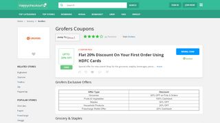 
                            3. Grofers Promo Codes: 50% OFF Offers, February 2019