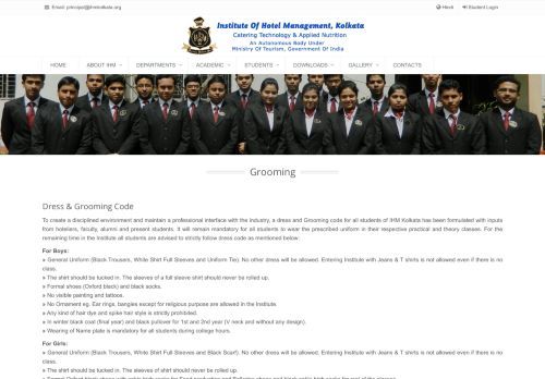 
                            13. Grooming - IHM, Kolkata