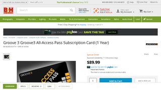 
                            5. Groove 3 Groove3 All-Access Pass Subscription Card 143568 B&H