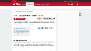 
                            8. Große Dateien mit WeTransfer senden - CCM