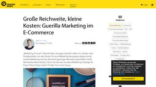 
                            8. Große Reichweite, kleine Kosten: Guerilla Marketing im E-Commerce