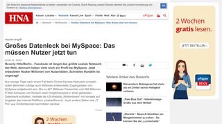 
                            10. Großes Datenleck bei MySpace: Was Nutzer jetzt tun müssen | Netzwelt