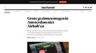 
                            13. Grote gezinnen mogen in Amsterdam niet Airbnb'en - Het Parool