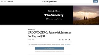 
                            13. GROUND ZERO; Memorial Events in the City on 9/11 - The New ...